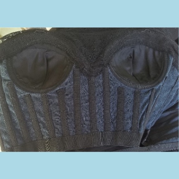 OSCAR DE LA RENTA Black Silk Chiffon Lace Dress - Picture 6 of 8